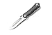 Krudo Knives DRASTIK Folding EDC Knife with Gladius-Style Blade, Carbon Fiber Handle Inlay, Ceramic Ball Bearings, Thumb Wedge and Finger Lever for Pocket Deployment - Tactical Pocket Knife with Style