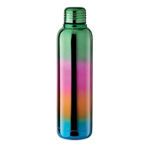 Thermosfles van roestvrij staal, 500 ml, dubbelwandig, regenboogeffect, lekvrij, luchtdichte sluiting