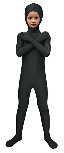 Sheface Spandex Face Out Second Skin Zentai Full Body Costume (Small, Black)