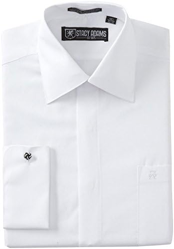 Men's Regular Fit French Cuff Dress Shirt Set (Pocket Square &amp; Cufflinks Included) - All Sizes