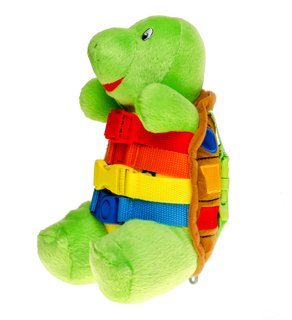 BUCKLE TOY "Bucky" Turtle - Toddler Early Learning Basic Life Skills Children's Plush Travel Activity