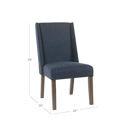 Homepop Dinah Modern Dining Chair Set Of 2 Navy Beachfront Decor