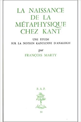 Amazon Fr La Naissance De La Metaphysique Chez Kant Une Etude Sur La Notion Kantienne D Analogie Marty Francois Livres
