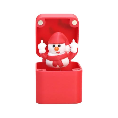 Christmas Surprise Box, 3D Printed Pop-Up Gag Gift with Santa/Reindeer/Snowman, Novelty Holiday Prank Toy & Festive Decoration, Surprise Funny Gift for Kids Adults Christmas (G)