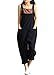 Aedvoouer Womens Casual Loose Cotton Bib Baggy Overalls Jumpsuit Pants Plus Size Romper(M,Black)
