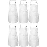 Syhood 6 Pieces Kids Apron with Pocket Adjustable Children Chef Apron for Baking Painting Cooking (Color 3, Large)
