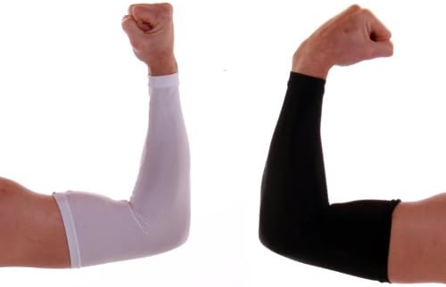 Go Athletic Apparel Men's Compression Arm Sleeve's-White