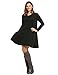 meaneor Plus Size Women's Pocket Casual Loose T-Shirt Dress Long Sleeve