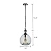 CASAMOTION Pendant Lighting Hand Blown Glass Lights Kitchen Island Vintage Rustic Hanging Chandelier Farmhouse Entryway Light fixtures Dining Table Large Globe Recycle Blue Color 11 inch diam