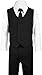 Black n Bianco Boys Suit with Tie for Toddlers and Infants. (X-Large 18-24 Months, Black)