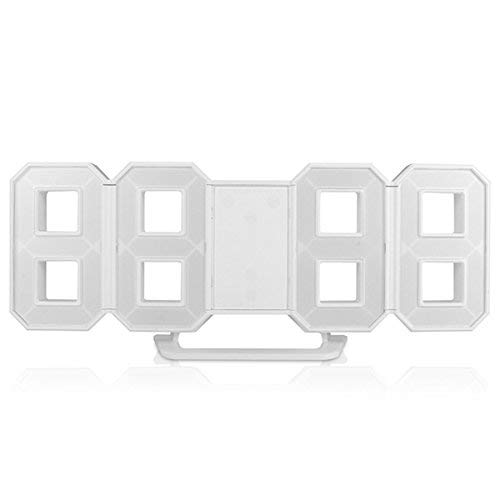 MASUNN Modern LED Digital Clock Wall Light Table Night Lamp 12/24 Hour Display