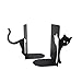Black Cat Book Ends - Decorative Bookend for Shelves,Book Holder for Desktop, Cute Animal Decor for Home & Office, Gift for Cat Lovers L15.7(A Set) x D5 x H 7
