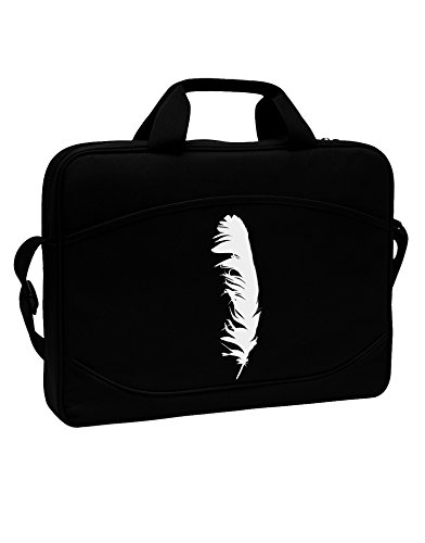 TooLoud White Feather 15" Dark Laptop / Tablet Case Bag