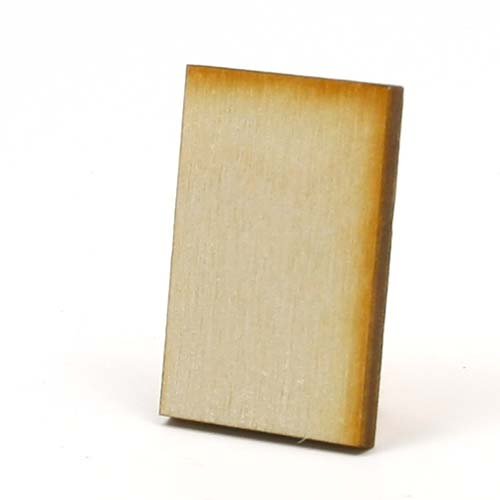 Mylittlewoodshop - Pkg of 6 - Rectangle - 1-1/2 inches by 1 inch with square corners unfinished wood(LC-RTSQ04-6)