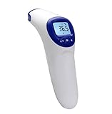 Fam-health Digital Infrared Non-Contact Forehead ThermometerCE and FDA Approved. Suitable for Baby, Toddlers and Adults and Object with Instant Results (Blue)