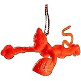 Orange Flying Lord Hanuman Ji Idol Car Mirror Hanging Ornament, Wall and Door Hanging, Regular Universal Design Fit for All C
