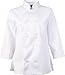 KNG 3/4 Sleeve White Chef Coat for Women - Ladies Fitted Chefs Jacket - S