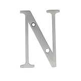 Bolton Hardware Letter 3 Inch Solid Brass Satin Nickel Finish House Letter Raised 3/16