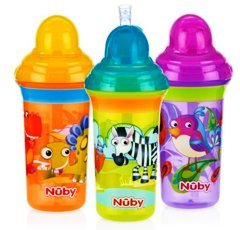 Nuby Flip it Click It no Spill Straw Sipper (270ml)