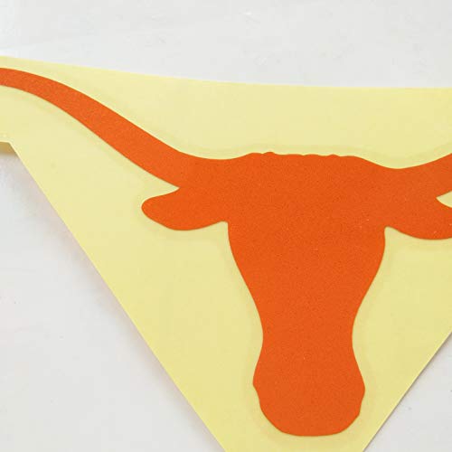 CUSHYSTORE Orange Texas Longhorns Cow Head 5" Reflective Decal Decals Vinyl Sticker Safety Night Rear for Motorcycle Bike Bicycle Car Helmet Trunk Tailgate Mobile Phone Laptop Notebook Mac Tablet