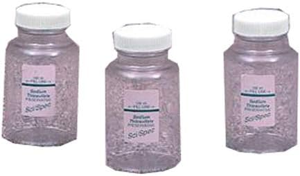 C57004 Coliform Bottle, Sterile, Sodium Thiosulfate, White Cap, 120 mL (Pack of 100)