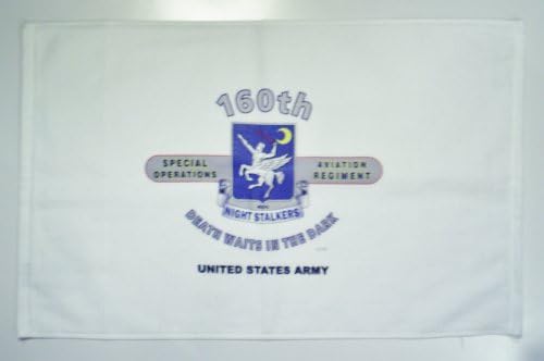 160TH SPECIAL OPERATIONS AVIATION REGIMENT "DEATH WAITS IN THE DARK" UNIT EMBLEM RALLY TOWEL 16" X 26" DESIGN ON ONE SIDE