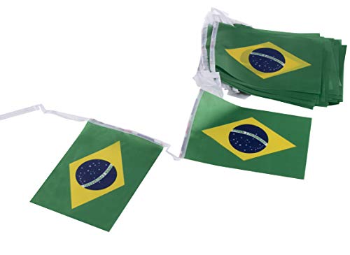 image for Juvale Brazilian String Flags - 100-Piece Pennant Banner Hanging Decor