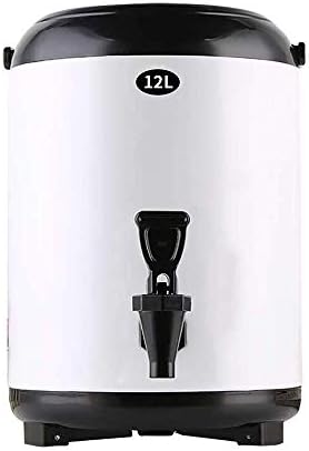 Yjingrui 保温ポット 断熱バレル 白い 保温卓上ポット 保温 保冷双機能 容量6 12l 断熱バケツ ミルク コーヒー用 ジュース ミルクティー 304ステンレス製 お湯 豆乳 引き出物 業務用 12l