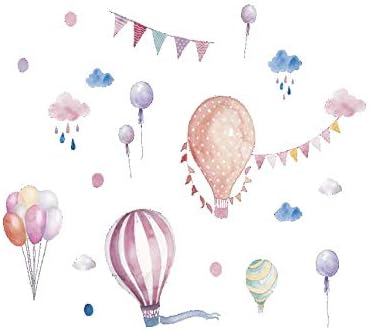 ChuangYing Color hot air balloon wall stickers girl Style decorative Stickers