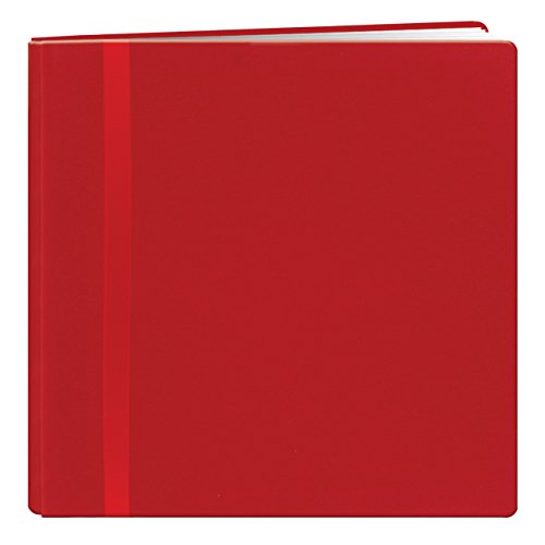 Pioneer 8-Inch by 8-Inch Snapload Scrapbook Cloth with Ribbon, Red