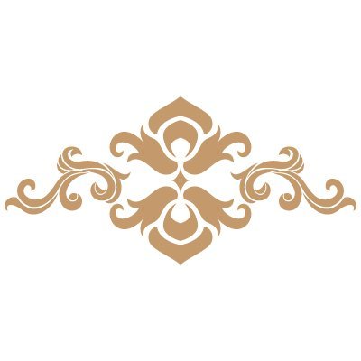 Stencil Deco Borders 040 Stencil size: 20x20 cm (7,9x7,9 in). Design size: 17,8x8,6 cm (7x3,4 in)