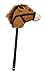 Linzy Hobby Horse, Stick Horse Tan with Galloping Sounds and a Telescopic Stick 40 Inch