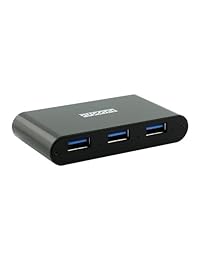 Dyconn powerhub Super Speed 4 puertos USB 3.0 Hub con adaptador de corriente, alumunim de aleación