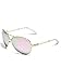 Faux-Leather Aviator Sunglasses