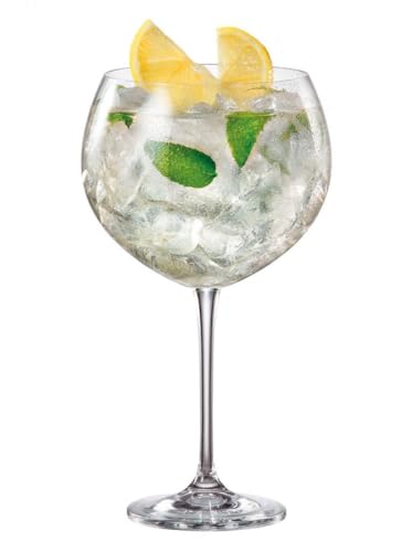 Bohemia Crystal Set de Copas para Gin Tonic Enebro 850 ml 4 Unidades