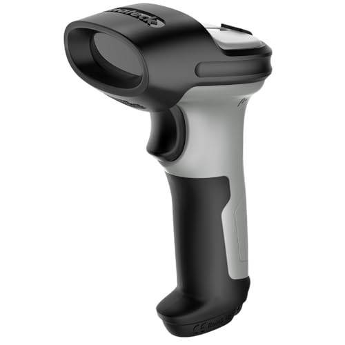 Inateck BCST-72 1D 2D QR Barcode Reader, Wireless Barcode Scanner Gun with 2600mAh Battery and Anti-Shock Protection, 1.8 m Barcode Reader for PC Computer Android iOS, with APP and SDK