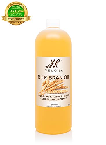 image for velona Rice Bran Oil 4 oz | 100% Pure and Natural Carrier Oil | Refine