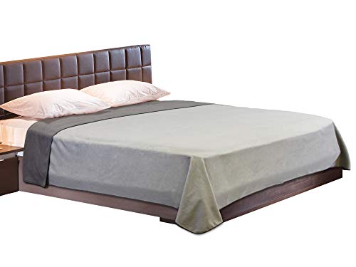 Catalonia Waterproof Blanket for Bed,Reversible Baby Pet Doggy Pee Proof Fleece Blankets,Large Couch Sofa Cover Furniture Boat Mattress Protector,King Size 80″x90″Gray