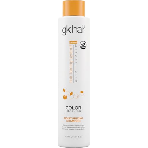 GK HAIR Moisturizing Shampoo — Deep Hydration & Color Protection for Dry, Damaged & Color Treated Hair — Sulfate Free Shampoo for Keratin Treated Hair — Restores Shine, Prevents Fading 300ml