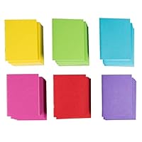 Blank Book - 48-Pack Colorful Notebooks, Unlined Plain Travel Journals for Students, Kids Diaries, Creative Writing Projects, 6 Assorted Colors, 4.25 x 5.5 Inches, 24 Sheets