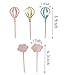 Pack of 30 Hot Air Balloon White Cloud Cupcake Toppers For Birthday Wedding Party Baby Shower Decoration