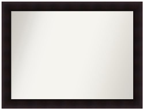 Amanti Art Brown Bathroom Mirror for Over Sink, 35x46 Custom Made Portico Espre…
