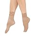 Angelina Nylon Spandex Sheer Anklet Stocking with Lace (6-Pairs)