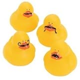 Fun Express 12 Mustache Moustache Rubber Ducks Birthday Baby Boy Shower Party Favors Decoration