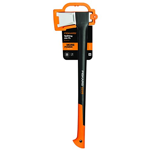 Fiskars Spaltaxt, Inklusive Klingen- und Transportschutz, Länge: 72 cm, Antihaftbeschichtet, Hochwertige Stahl-Klinge/Glasfaserverstärkter Kunststoff-Stiel, Schwarz/Orange, X25âXL, 2,4 kg, 1015643 – Bild 5