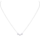 Humble Chic Women's Tiny Heart Trio Necklace - Delicate Dainty Triple Pendant Necklace