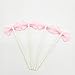 Paity Pink Cake Toppers, Set of 20 - Bowknot Party Supplies for Birthday, Wedding, Baby Shower - Food-Grade Material, Paper Stick, 3.94x0.71 inches, Non-Edible Decorative Cupcake Toppers