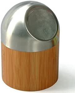 Cubo de basura para cuarto de baño y de inodoro, diseño de bambú