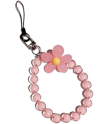 Amazon.com: JJLFresheners Pink Mobile Phone Strap Beaded Flower