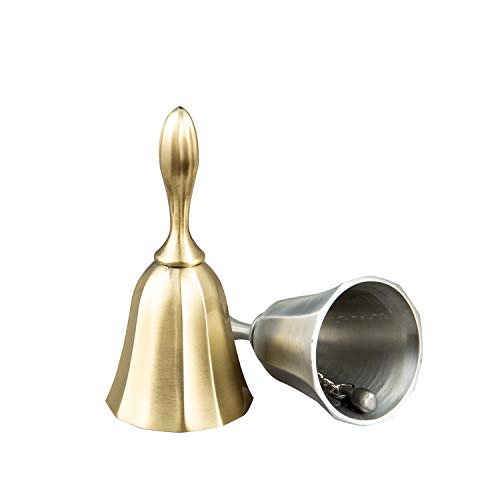Feyarl Hand Call Bell Alarm Hand Hold Service Call Bell Desktop Dinner Bell Game Bell 2pcs